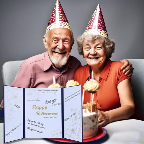 Large Retirement Card, Happy Retirement Guest Book Alternative, Black Gold Retirement Party Decorations, Jumbo Retirement Greeting Card Retirement Gifts for Men Women, Retirement Signature Board in Saudi Arabia