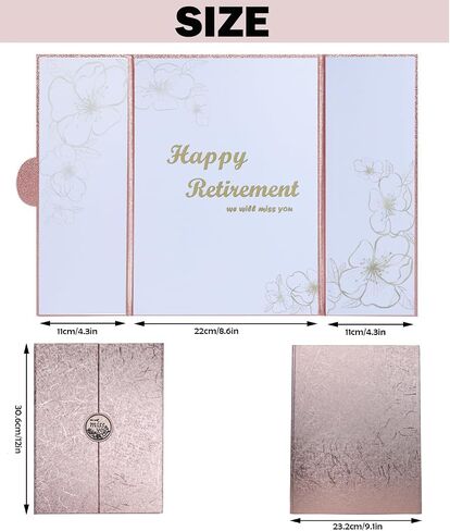 Large Retirement Card, Happy Retirement Guest Book Alternative, Black Gold Retirement Party Decorations, Jumbo Retirement Greeting Card Retirement Gifts for Men Women, Retirement Signature Board in Saudi Arabia