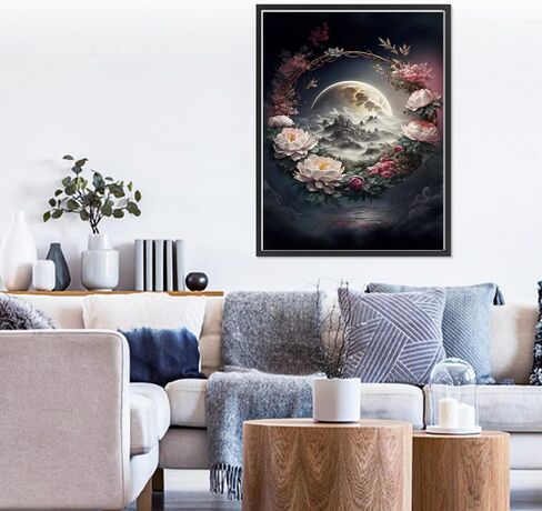 CEOVR Elephants Birds and Flowers Diamond Painting Kits for Adults & Kids DIY Diamond Art Paint with Round Diamonds Full Drill Gem Art Painting Kit for Home Wall Decor Gifts(12x16 inch/30x40 cm) in Saudi Arabia