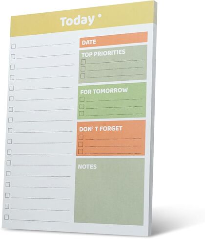 To Do List Pad Daily Planner List Notebook A4 for Work 50 Sheets Undated Daily Goal and Tasks Setting Notepad To Do List for Office Home and School Organizer in Kuwait