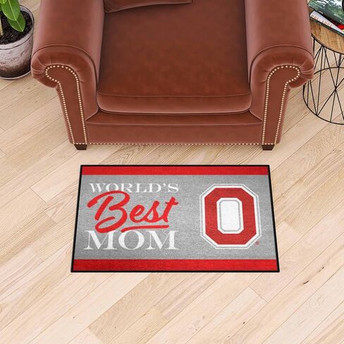 FANMATS 34564 Ohio State Buckeyes Starter Mat Accent Rug - 19in. x 30in.| Sports Fan Home Decor Rug and Tailgating Mat in Saudi Arabia