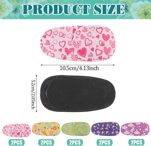 Eye Patches for Glasses, 10 Pcs Cute Right & Left Eye Patch for Lazy Eye Light Blocking Reusable Colorful Eye Patch with 5 Styles Fun Design for Amblyopia and Cross Eye Pad in Saudi Arabia