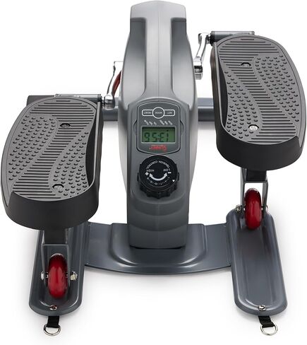 Sunny Health & Fitness 2 in 1 Sit/Stand Mini Elliptical Machine, Portable Under Desk Peddler Exerciser for Senior Home Workout, Optional Handlebars, Resistance Bands & Free Sunnyfit App Bluetooth Link in Saudi Arabia