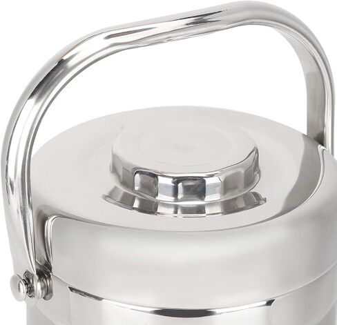 Yosoo 1.8l Vacuum Lunch Box, Straight Shape Double Wall Vacuum Insulated Lunch Box, Three-Layer Design,Storing Staple Food, Dishes, Soup, Stainless Steel Hot Food Container in Saudi Arabia