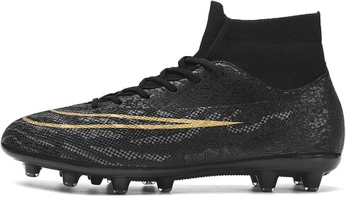 UYO Men's Soccer Shoes Football Cleats Outdoor High-Tops Lace-Up Non-Slip Spikes AG/FG Boots in Saudi Arabia