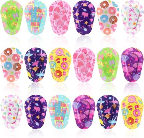 24 Pcs Adhesive Eye Patches Kid Colorful Light Blocking Breathable Eyepatch Sticker Disposable Blackout Cotton Eye Shield Easy Peeling Latex Free Eyecare Bandages 3 × 2 Inches 12 Styles in Saudi Arabia