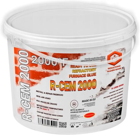 R-CEM 2000 Refractory Cement, Completely Ready for use, Unique & Ideal for Various tasks in The Field of Construction, Repair of stoves & fireplaces, Adhesive Reliability - 74 fl.oz. in Saudi Arabia
