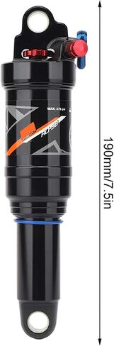 Bike Shock Absorbers, Mountain Bike Soft Rear Frame Shock Struts Tail Air Pressure Springback Shock Absorbers Bike Accessory (165mm) in Saudi Arabia