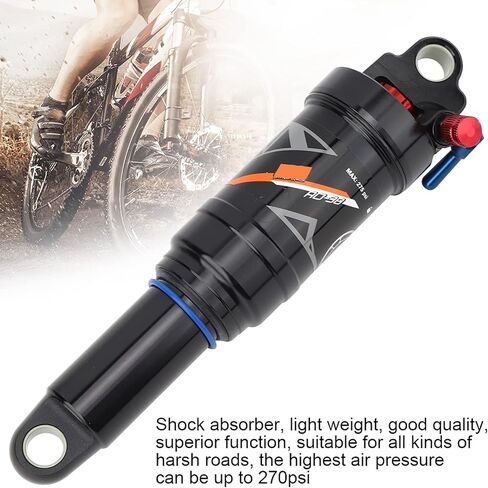 Bike Shock Absorbers, Mountain Bike Soft Rear Frame Shock Struts Tail Air Pressure Springback Shock Absorbers Bike Accessory (165mm) in Saudi Arabia