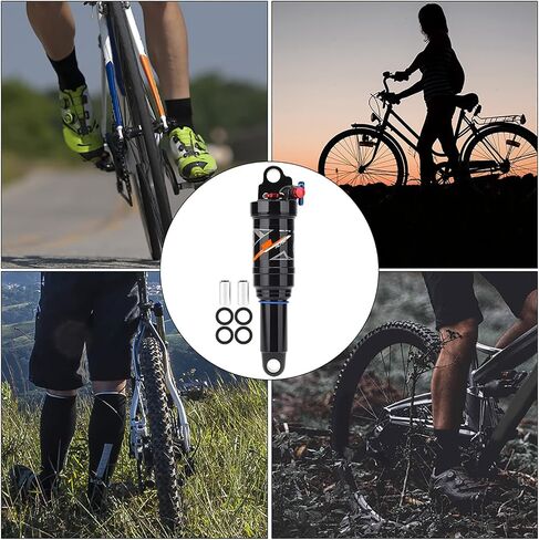 Bike Shock Absorbers, Mountain Bike Soft Rear Frame Shock Struts Tail Air Pressure Springback Shock Absorbers Bike Accessory (165mm) in Saudi Arabia