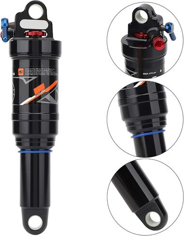 Bike Shock Absorbers, Mountain Bike Soft Rear Frame Shock Struts Tail Air Pressure Springback Shock Absorbers Bike Accessory (165mm) in Saudi Arabia