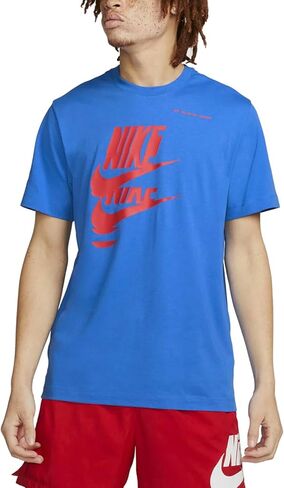 Nike Essential Sport 1 T-Shirt (as1, Alpha, l, Regular, Regular, Signal Blue/University Red) in Saudi Arabia