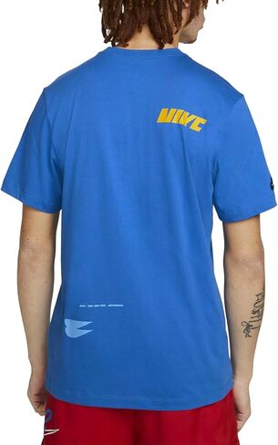 Nike Essential Sport 1 T-Shirt (as1, Alpha, l, Regular, Regular, Signal Blue/University Red) in Saudi Arabia