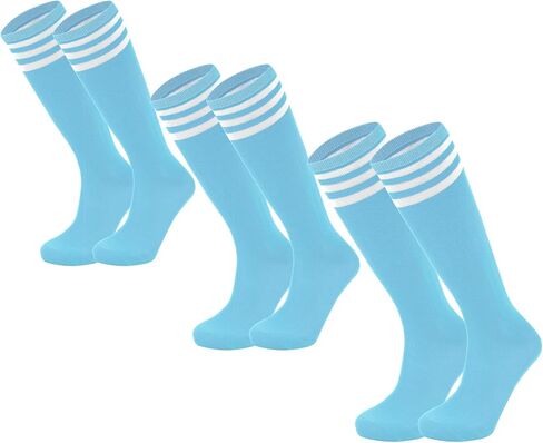 Durio Kids Soccer Socks Soft Cotton Toddler Soccer Socks for Girls Boys Kids Baseball Socks Youth Baseball Socks in Kuwait