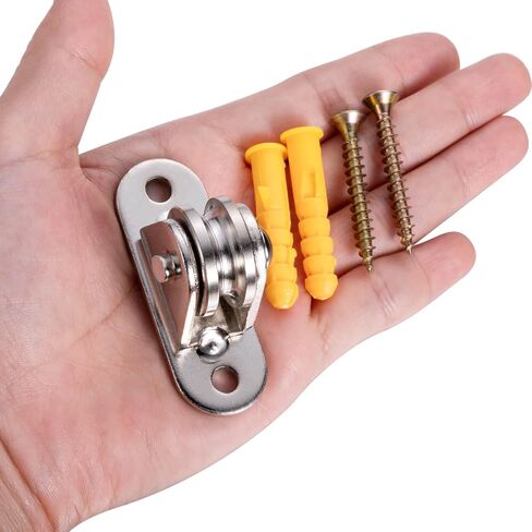 Small Pulley Block,with Bearing Fixed Pulleys Wheel,Rope Pulley for Cord, Clothesline, Paracord 4Pack in Saudi Arabia