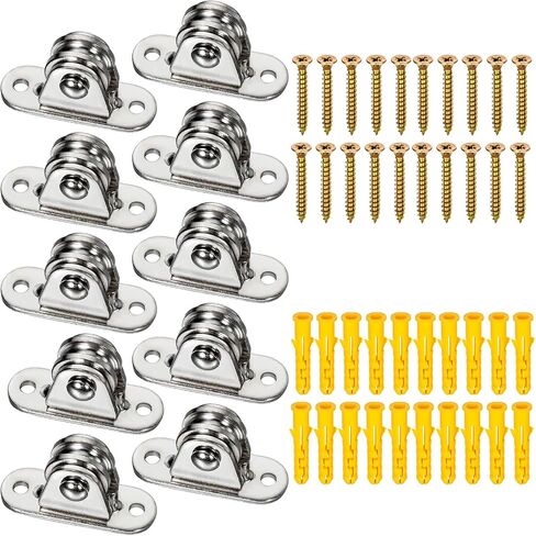Small Pulley Block,with Bearing Fixed Pulleys Wheel,Rope Pulley for Cord, Clothesline, Paracord 4Pack in Saudi Arabia