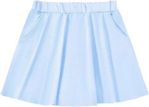 فستان تنس للجولف للفتيات بدون أكمام، قميص بولو بياقة على شكل حرف V، طقم تنورة رياضية مع جيوب in Kuwait