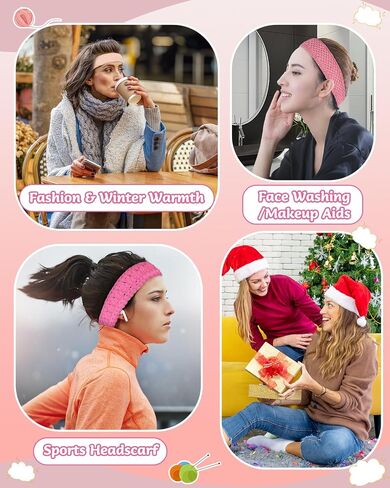 Coopay Tunisian Crochet Hooks for Crocheting Hairbands, Long Crochet Kit with Yarn Crochet Accessories Instructions, Crochet Kit Beginners for Adults/Teens Learn to Crochet Hairbands (Neutral Colors) in Saudi Arabia