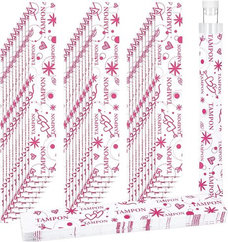 100 Pieces Secret Tampon Flask Wrappers Tampon Reusable Wrappers Reusable Self Adhering Wrappers for Women, No Tubes Included (Heart) in Saudi Arabia