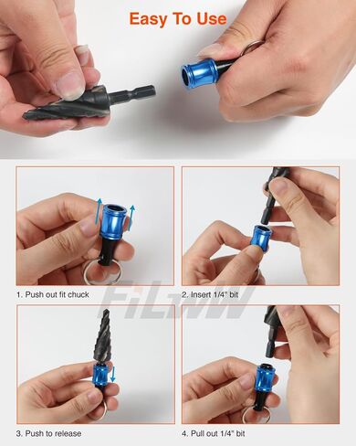 Bit Holder Keychain,6Pcs 1/4 Quick Release Driver Bit Catchers Tool Gifts for Men, Quick-Change Extension Bar Keychain Drill Screw Adapter Portable for Organizer Tool Pouch,Tool Bag in Saudi Arabia