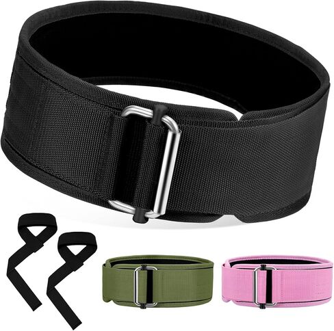 Weight Lifting Belt and Lifting Straps: Weightlifting Gym Belt for Men Women Deadlift Squats Belt for Bodybuilding Workout in Saudi Arabia