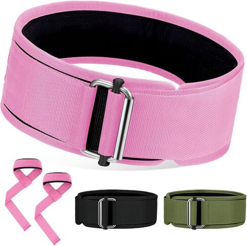 Weight Lifting Belt and Lifting Straps: Weightlifting Gym Belt for Men Women Deadlift Squats Belt for Bodybuilding Workout in Saudi Arabia