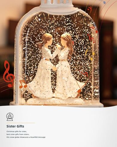 Happiness Lighted Snow Globe with Timer Glittering for Lover, Christmas Snow Globe Family Holiday Home Decoration,Commemorative,Wedding Gift for Christmas Decorations in Saudi Arabia