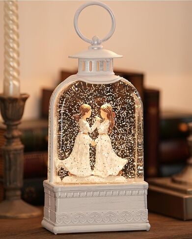 Happiness Lighted Snow Globe with Timer Glittering for Lover, Christmas Snow Globe Family Holiday Home Decoration,Commemorative,Wedding Gift for Christmas Decorations in Saudi Arabia