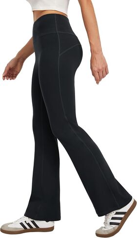 FireSwan Bootcut Flare Yoga Pants Women High Waist Flare Leggings with Pockets Yoga Work Pants Seamless Workout Leggings in Saudi Arabia