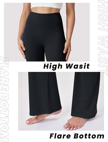 FireSwan Bootcut Flare Yoga Pants Women High Waist Flare Leggings with Pockets Yoga Work Pants Seamless Workout Leggings in Saudi Arabia