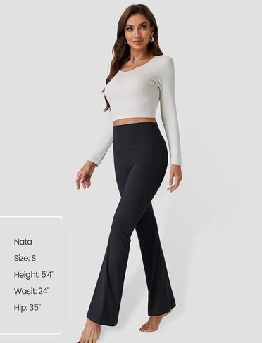 FireSwan Bootcut Flare Yoga Pants Women High Waist Flare Leggings with Pockets Yoga Work Pants Seamless Workout Leggings in Saudi Arabia