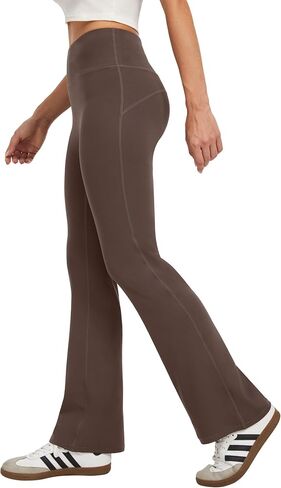 FireSwan Bootcut Flare Yoga Pants Women High Waist Flare Leggings with Pockets Yoga Work Pants Seamless Workout Leggings in Saudi Arabia