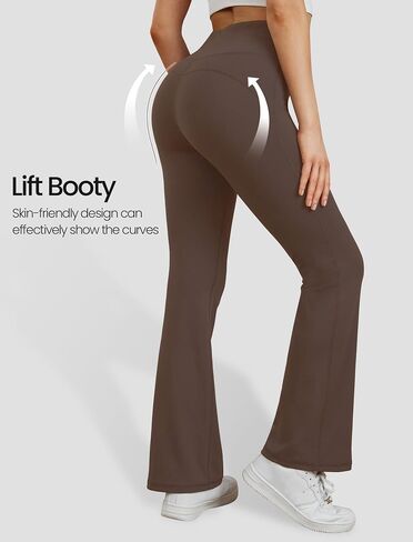 FireSwan Bootcut Flare Yoga Pants Women High Waist Flare Leggings with Pockets Yoga Work Pants Seamless Workout Leggings in Saudi Arabia
