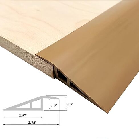 Vinyl-Door-Transition-Threshold-Strip, 36 in Floor/Carpet-to-Tile-Transition-Strip Reducer, Doorway Edge Trim for Laminate Floor Mat Vinyl Tile (Coffee, 36 in) in Saudi Arabia
