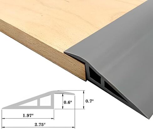 Vinyl-Door-Transition-Threshold-Strip, 36 in Floor/Carpet-to-Tile-Transition-Strip Reducer, Doorway Edge Trim for Laminate Floor Mat Vinyl Tile (Coffee, 36 in) in Saudi Arabia