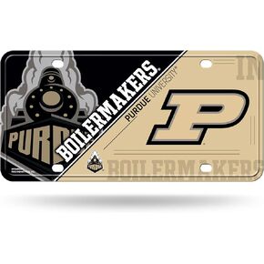 Rico Industries NCAA Purdue Boilermakers Metal License Plate Tag, 6 x 11.5-inches