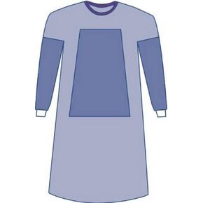 Medline DYNJP2706 Sterile Fabric-Reinforced Aurora Surgical Gowns with Set-In Sleeve, XX-Large, Blue (Pack of 18)