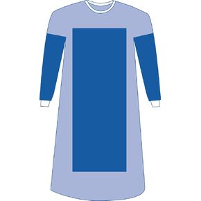 Medline DYNJP2206 Sterile Poly-Reinforced Eclipse Gown, XX-Large/Extra-Long, Blue (Pack of 18)