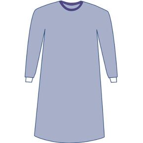 Medline DYNJP2003SL Sterile Non-Reinforced Sirus Surgical Gown with Set-in Sleeves, Blue, XX-Large, Pack of 18