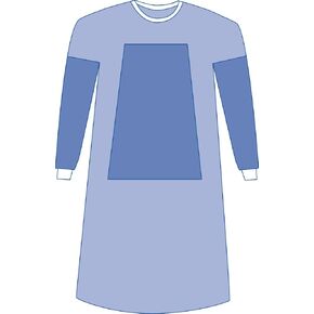 Medline DYNJP2103 Sterile Fabric-Reinforced Eclipse Surgical Gown, Blue, 2X-Large, Pack of 18