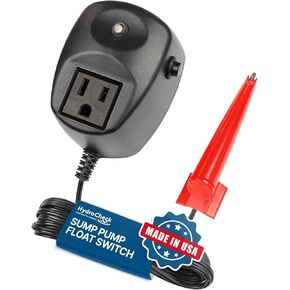 HC8000Tv2 Electronic Sump Pump Float Switch – with Smart Button, Built-In Alarms, Dry-Sensor Technology, Water Sensor Alarm, Ideal for All Sump Pumps – MADE IN USA