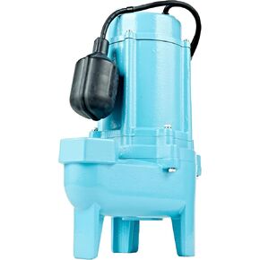 Little Giant 15SC-CIA-RF 115 Volt, 3/4 HP, 7800 GPH, Sewage Pump with Piggy-back Tethered Float Switch, 20-Ft. Cord, Blue, 14942786