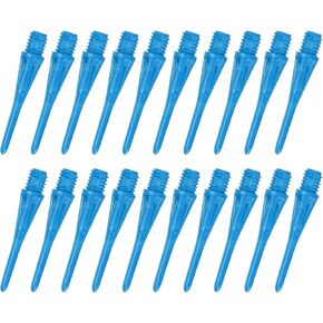 YOKIVE 50 Pcs Plastic Dart Tips, Game 2BA Thread Soft Darts Tips Replacements Plastic Tips Soft Tips| Indoor Outdoor Play (Blue)