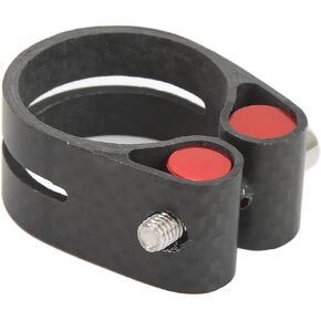 Carbon Fiber Cycle Seatpost Clamp, 27.2mm/30.8mm Cycle Quick Release Seatpost Collar for Mountain Road Cycles, Black (27.2mm)