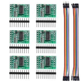 6pcs HX711 Weight Weighing Load Cell Conversion Module Sensors AD Module with 20pcs Jumper Cables 20cm