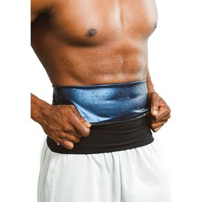 Sweat Shaper Premium Waist Trimmer for Men, Waist Trainer Sauna Belt, Neoprene-Free Waist Cincher, Sauna Slimming Belt