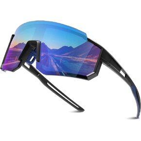 Polarized Cycling Sports Sunglasses Running Baseball Visor for Men Women UV400 Protection Big Wraparound Bike Fishing