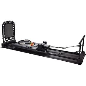 Stamina Products Pilates Home Studio Foldable Reformer, Complete Workout System for Fitness Enthusiasts, All in One Pilates Experience, Black