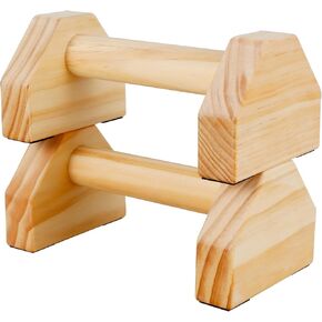 1 Pair Wooden Push up Bars, Push up Bracket, Push-Up Frame with Ergonomical Handle, Pushup Stands, Non-slip Base Home Workout Equipment, Push up Bracket Board Parallettes for Indoor Fitness Training