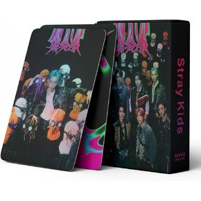Stray Kids Photocard 55pcs Star KPOP Stray kids LOMO Cards Album Photo Card Gift for Stray kids Fans Daugher, Gold, 3rd-SK